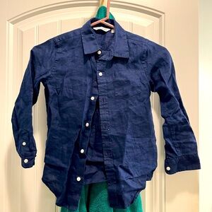 Janie and Jack 100% linen shirt